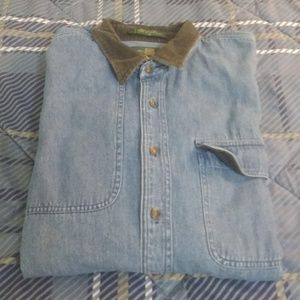 Orvis men's denmin button up shirt